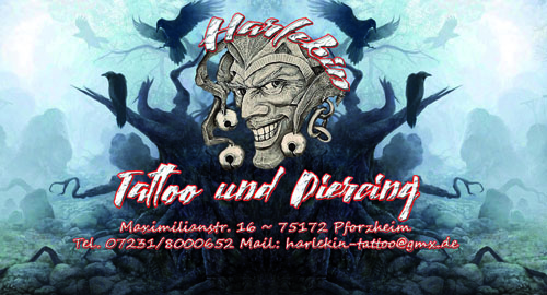 Harlekin Tattoo & Piercing Pforzheim Euer Studio mit zeitnahen